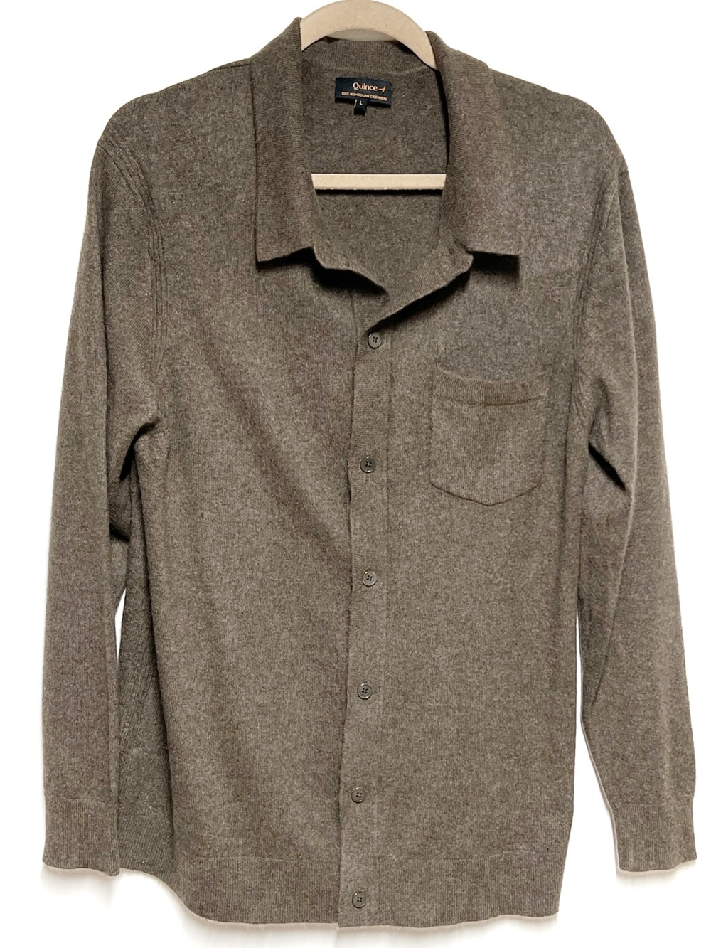 New Quince Mongolian Cashmere Button Down Sweater Women’s L